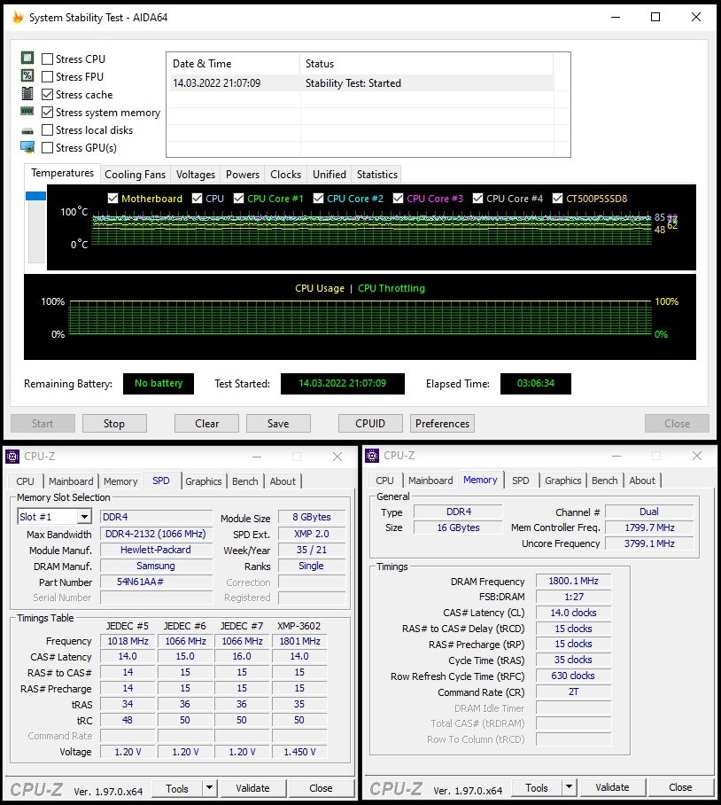 HP V10 RGB DDR4-3600 CL14 2x 8 GB Review