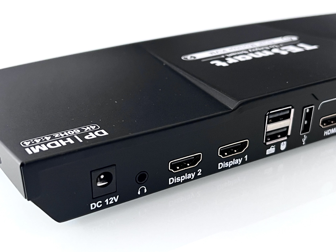 2 Port Dual Monitor KVM Switch Kit HDMI 4K30Hz with USB 2.0 Hub, EDID